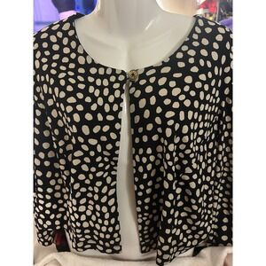 Simply Emma Black Dot Cardigan New 22W